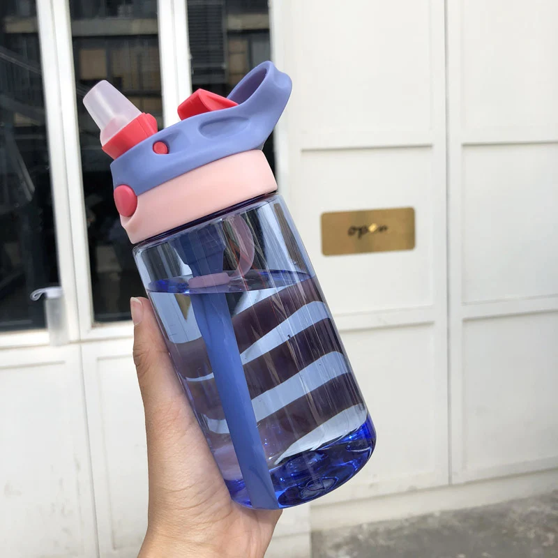 480 мл Спортивная бутылка для воды детская с соломинкой моя BPA бесплатно лимонная