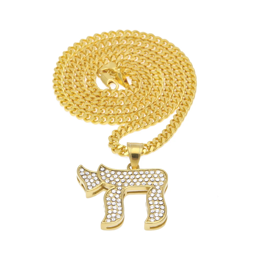 Новый религиозный символ CHAI из нержавеющей стали PI специальное моделирование