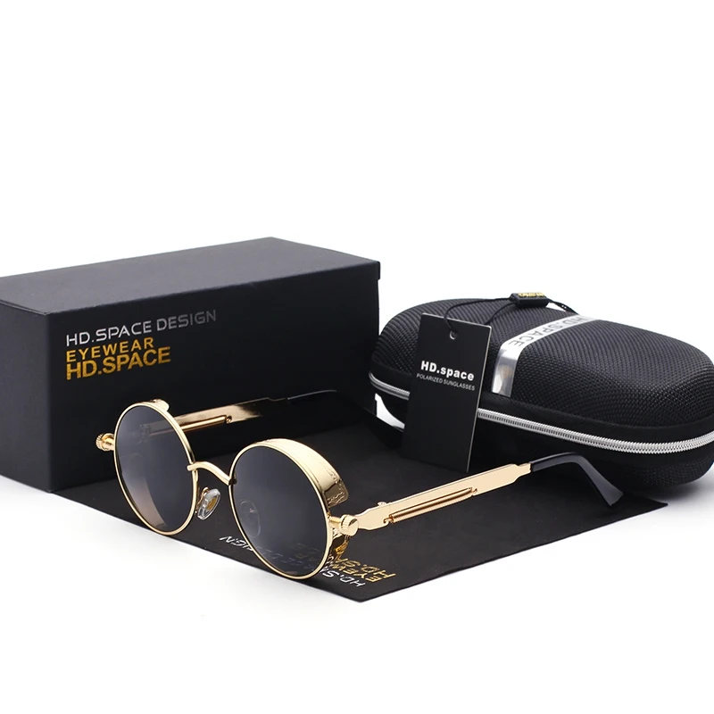 Golden with Box Роскошные солнцезащитные очки для женщин Поляризованные Солнцезащитные очки женские солнцезащитные очки женские новые брендовые дизайнерские очки - Цвет линз: Golden with Box