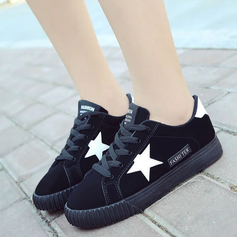 

Hot Sale Running Shoes for Women Creepers Platform Sneakers Women All Match Lace-Up Flat Bottom Light Sports Shoes Free Shipping