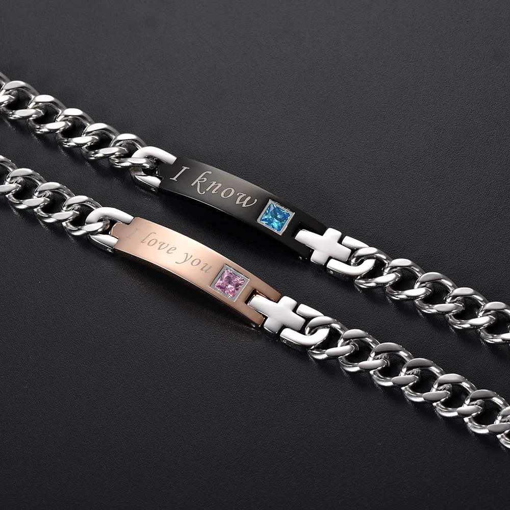 Цепочка Из Нержавеющей Стали для влюбленных, 60/65/70/75 мм