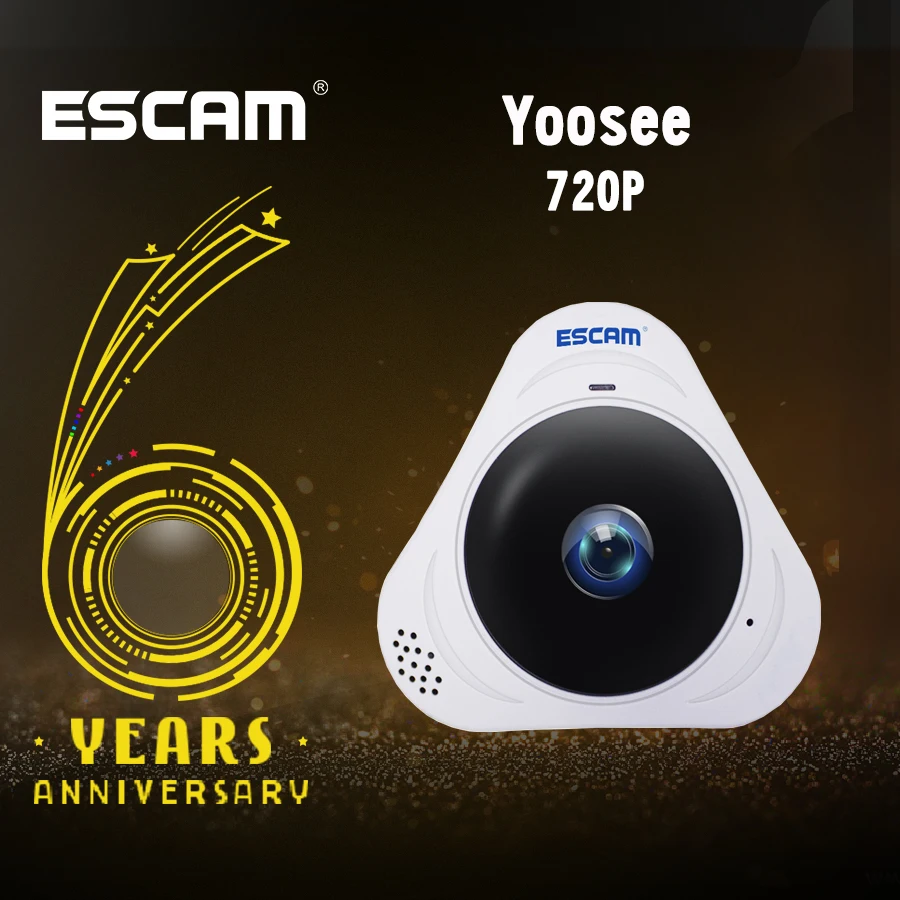 YooSee Q8 Белый HD 960P 360 МП градусов панорамный монитор рыбий глаз WIFI ИК Инфракрасная