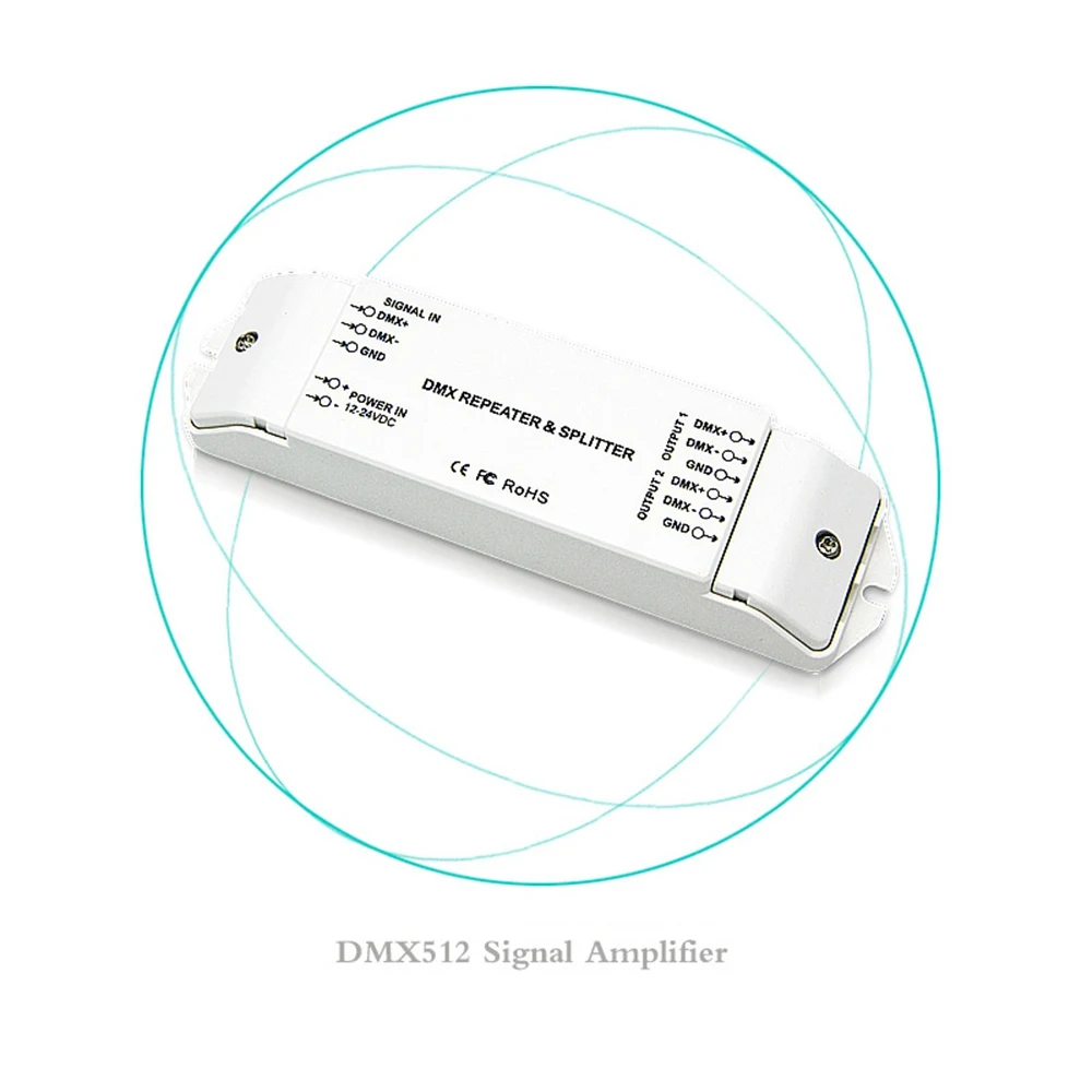 Ретранслятор мощности сигнала BC 812 DMX512 усилитель DMX 1 2 канальный выход сплиттер