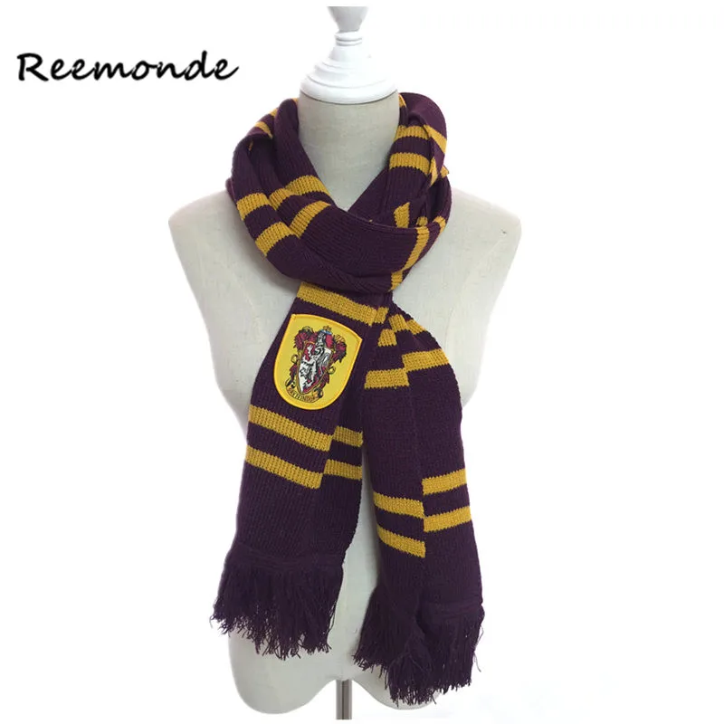 REEMONDE Гермиона шарф Гриффиндор Слизерин Hufflepuff Ravenclaw шарфы костюмы Шейный Платок для мужчин и женщин зимний хлопковый шарф