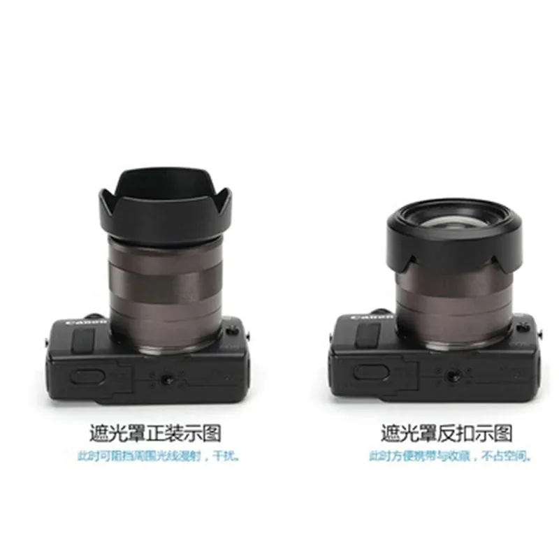 Бленда для объектива фотоаппарата Canon EOS M Φ 18 55 мм F/3 5 6 IS STM 52 мм|lens hood for nikon|lens hoodlens