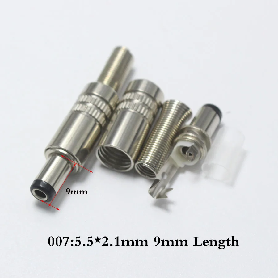 EClyxun металлический разъем 5 5x2 1 мм 5*2 10 шт. длина 9 мм|male power connector|5.5*2.1mm connectormale dc connector