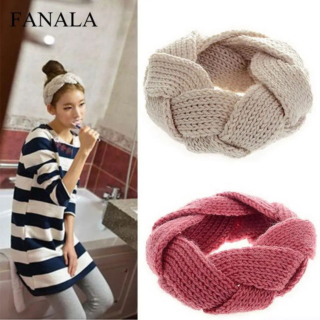 Solid Knit Headwear Fashion Warm 20g Wool Headband Winter Acrylic Women |