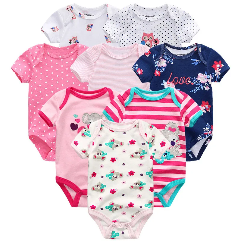 Baby Clothes 13 Детская одежда на возраст от 8 до шт./компл. хлопок, комплект одежды для новорожденного мальчика и девочки, комбинезон летние шорты с длинными рукавами для младенцев, Костюмы с принтом в виде животных для детей, пижамный комплект для мальчиков и девочек; roupas de bebe - Цвет: Baby Clothes 13