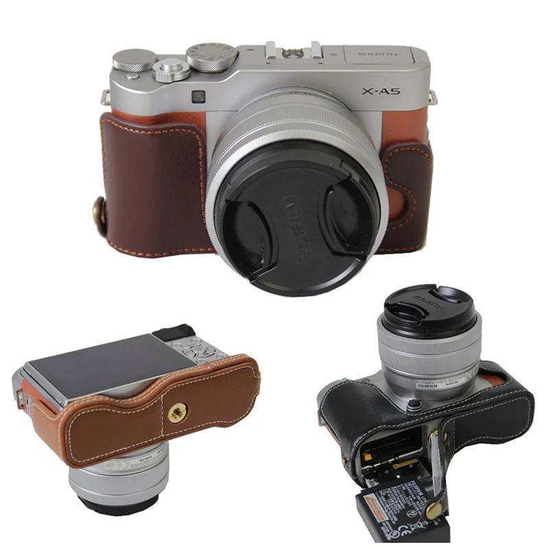 Чехол из натуральной воловьей кожи для fujifilm XA5 XA20|Сумки фото-/видеокамеры| |