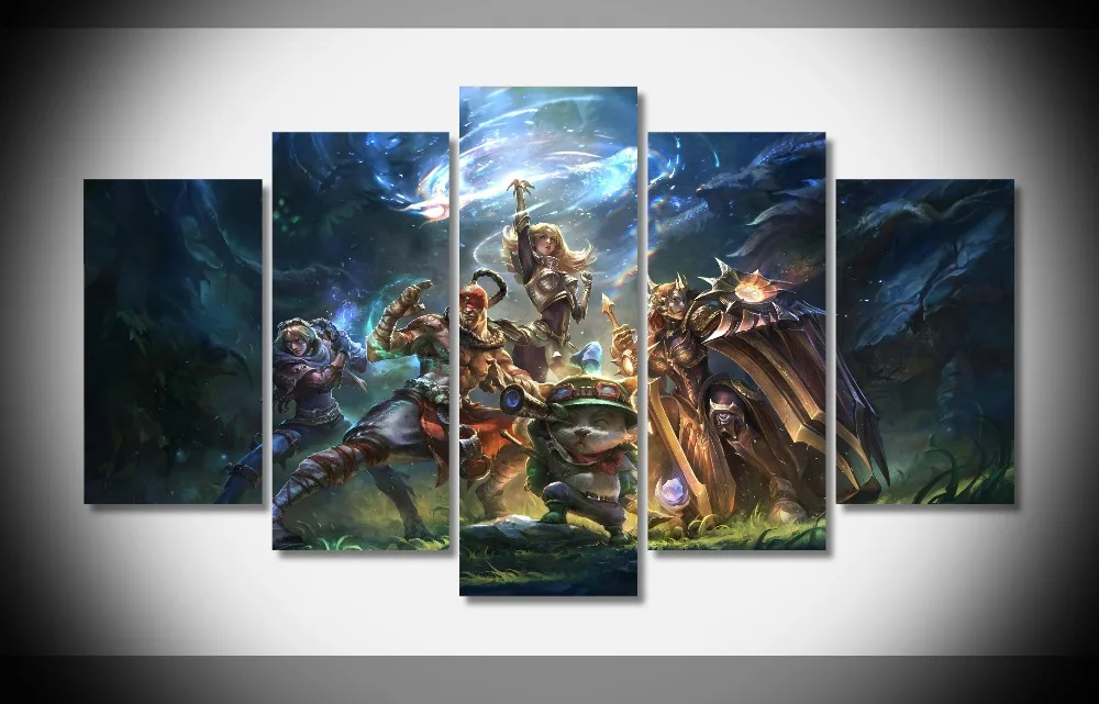 Новое настенное искусство Fallout League Of Legends Team Builder Art Печать на холсте в рамке