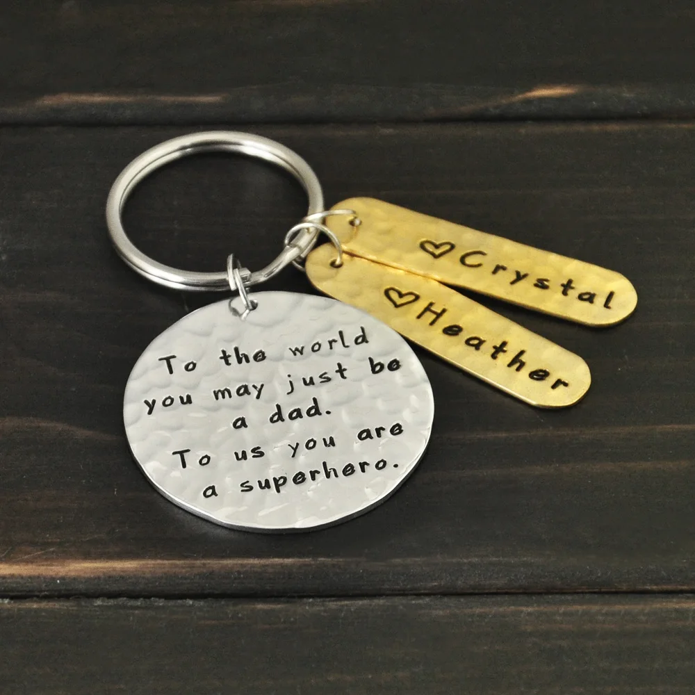 Персонализированные брелки для папы пользовательские именные