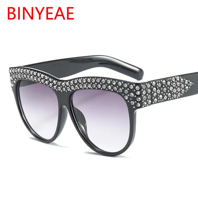 Фото Большие солнцезащитные очки для женщин роскошные дизайнерские женские с большой