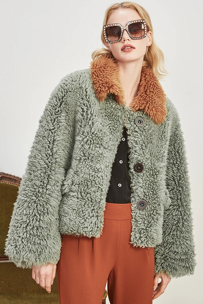 OFTBUY новое пальто с натуральным мехом, зимняя куртка для женщин, мех Мериносовой овцы, подкладка из натуральной кожи, Толстая теплая парка с натуральным мехом