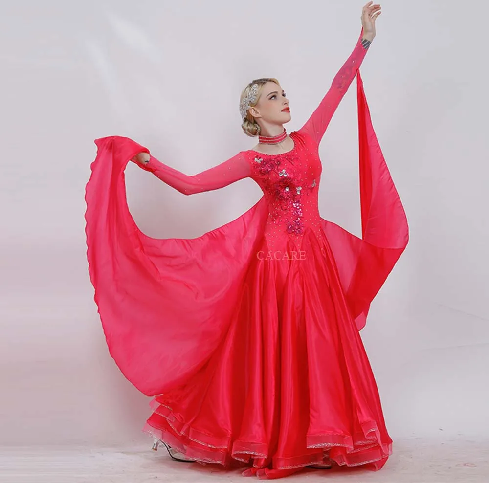 CACARE платья для конкурса бальных танцев стандартные Бальные вальса костюмы на