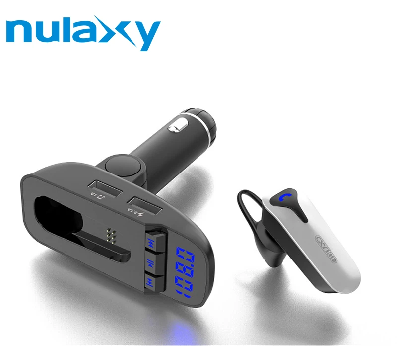 Nulaxy FM передатчик Bluetooth модулятор Hands-free Автомобильный MP3-плеер Поддержка