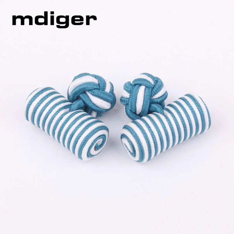 Mdiger брендовые Модные мужские запонки Классические двойные веревочные в форме