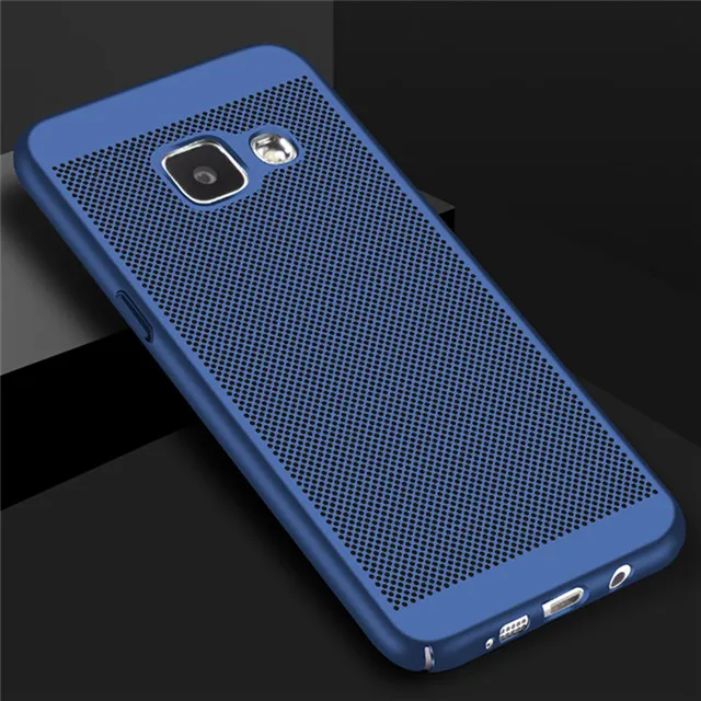 Синий H& тепловыделение чехол для телефона для samsung Galaxy A3 A5 A7 A6 A8 J4 J6 плюс J5 J7 Жесткий ПК защитный чехол - Цвет: Синий