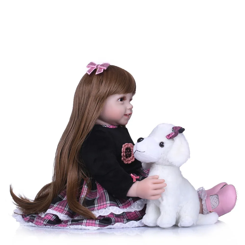 Силиконовая кукла новорожденный NPKCOLLECTION 55 см игрушки с новым дизайном куклы