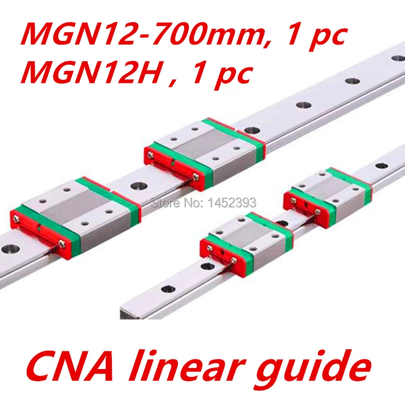Kossel Mini для 12 мм линейной направляющей MGN12 700 мм линейной рельсы+ MGN12H длинная линейная каретка для ЧПУ X Y Z Axis часть 3d принтера