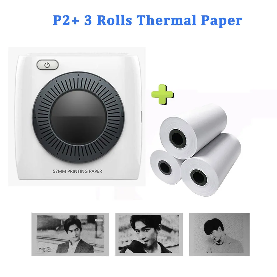 P2-3 Sticker Papers PAPERANG P2 Мини Портативный Bluetooth фотопринтер Карманный Термопринтер для мобильного телефона Android, iOS Windows P2 - Цвет: P2-3 Sticker Papers
