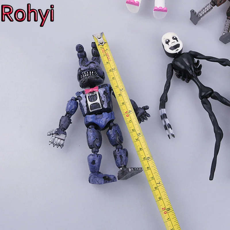 

New Rohyi Hot Sale 6pcs/Set 17cm Five Nights At Freddy's figure FNAF Bonnie Foxy Freddy Fazbear Bear Doll PVC Action Toy Figures