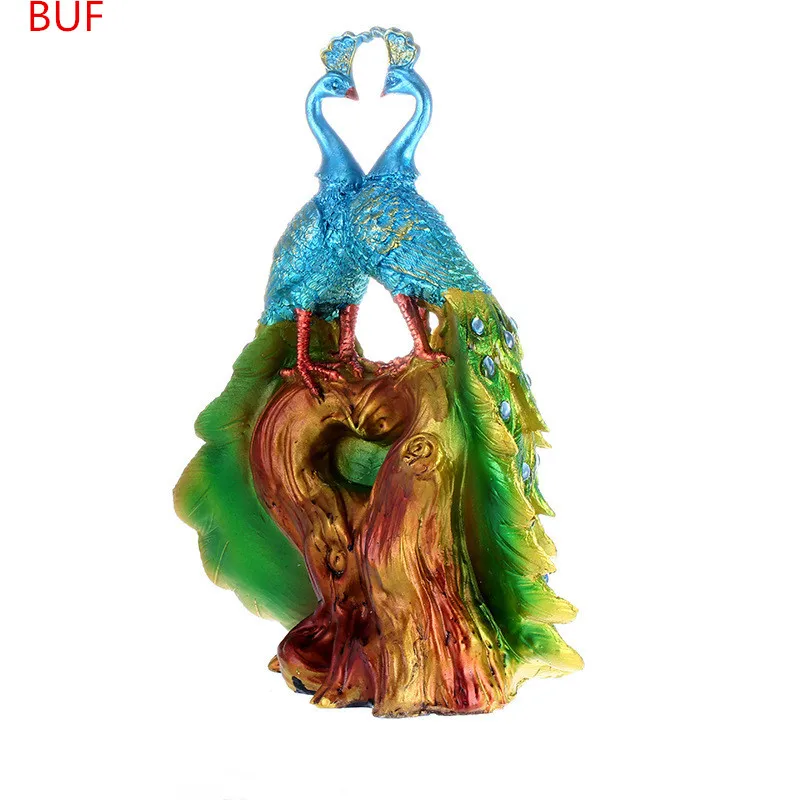 

Красивые современные аксессуары для украшения дома, статуя павлина, статуя из смолы, поделки, статуя павлина