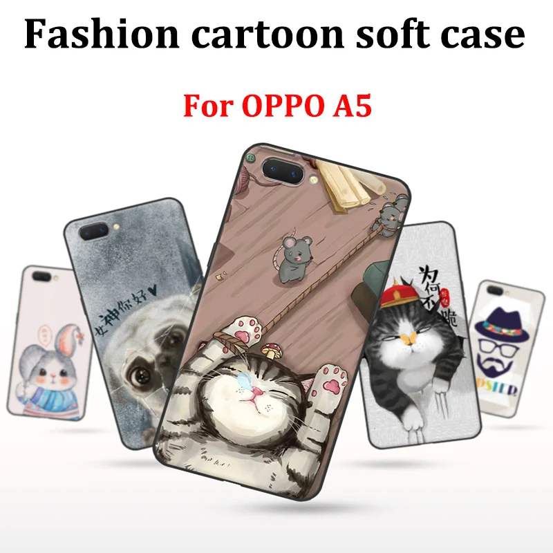 

6.2inch For OPPO A5 case cover cute cartoon Soft shell For OPPOA5 case For OPPO A 5 back cover cases skin bag fundas cacpas