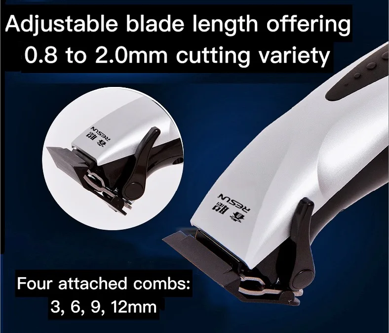 RESUN 801 электрическая моющаяся машинка для стрижки волос перезаряжаемый триммер