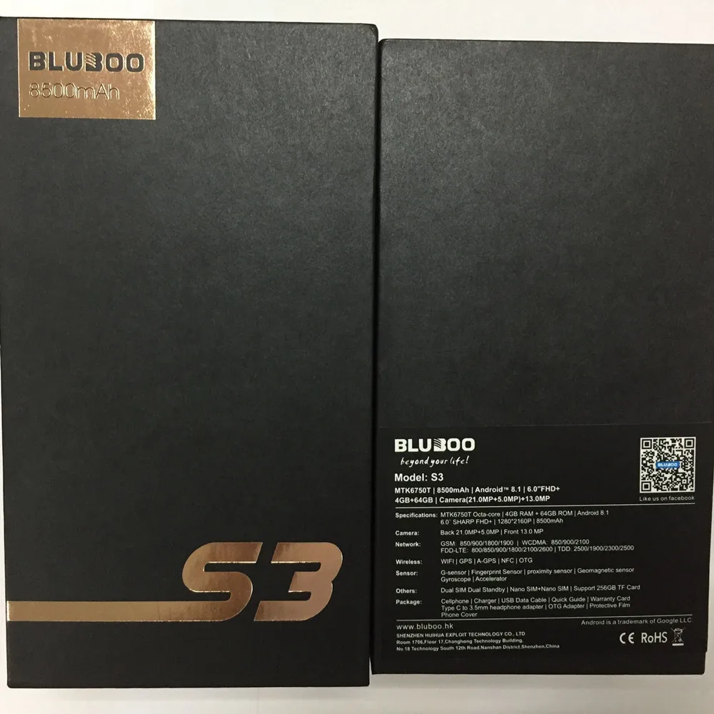 BLUBOO S3 4G мобильный телефон MTK6750T Восьмиядерный NFC 6,0 FHD+ 18:9 Дисплей 21 Мп+ 5 Мп задняя камера 4 Гб+ 64 Гб 8500 мАч супер смартфон
