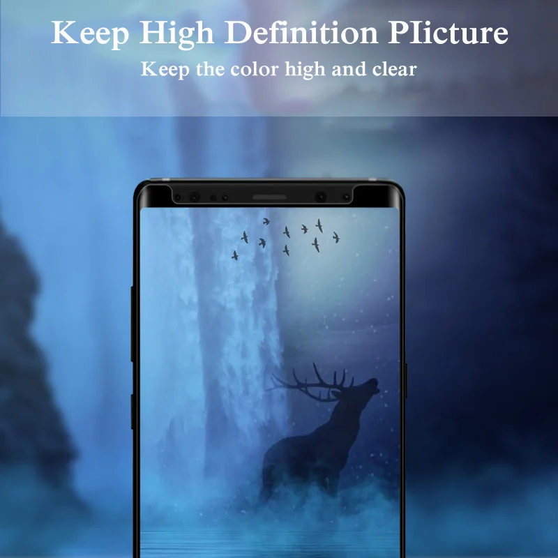 9H 3D полное покрытие клеевое закаленное стекло для SAMSUNG Galaxy Note 8 9 Note9 S8 S9 PLUS Note8