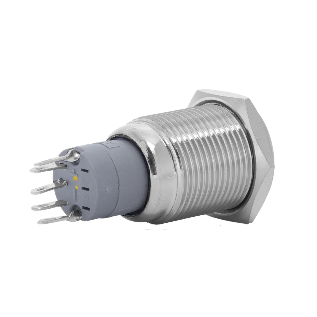 Switches Push Button 16 mm 12V 3A Yellow Metal TOP | Обустройство дома