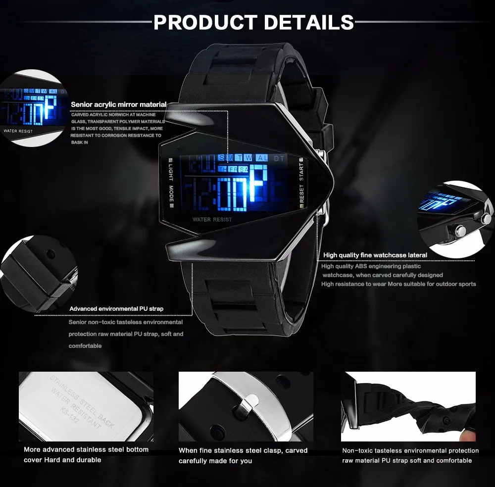 Лидирующий бренд, часы для мужчин, Роскошные, известный светодиодный, цифровые часы, мужские, спортивные, электронные, наручные часы, часы Hodinky Relogio Masculino, Прямая поставка