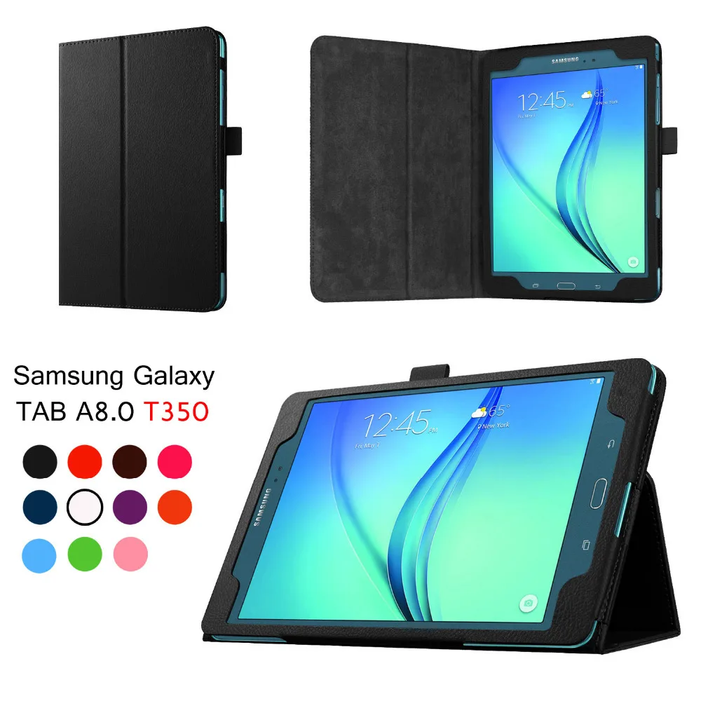 Кожаный чехол книжка Litchi с подставкой кожаный для Samsung Galaxy Tab A 8 0 T350 T351 T355 T355C