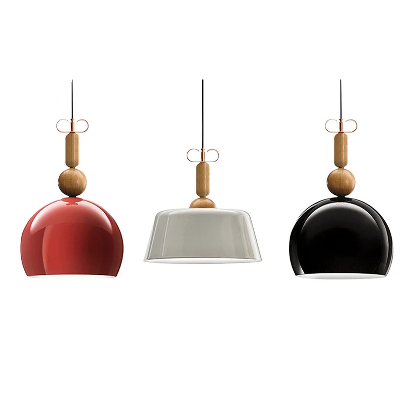 Eusolis алюминиевая Подвесная лампа скандинавские цветные тени Luces Decorativas