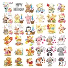 Симпатичные животные набор патчей термонаклейки, музыка, лиса, Сова, панда, нашивки для детской одежды, самодельная футболка, аппликация, теплопередача, винил