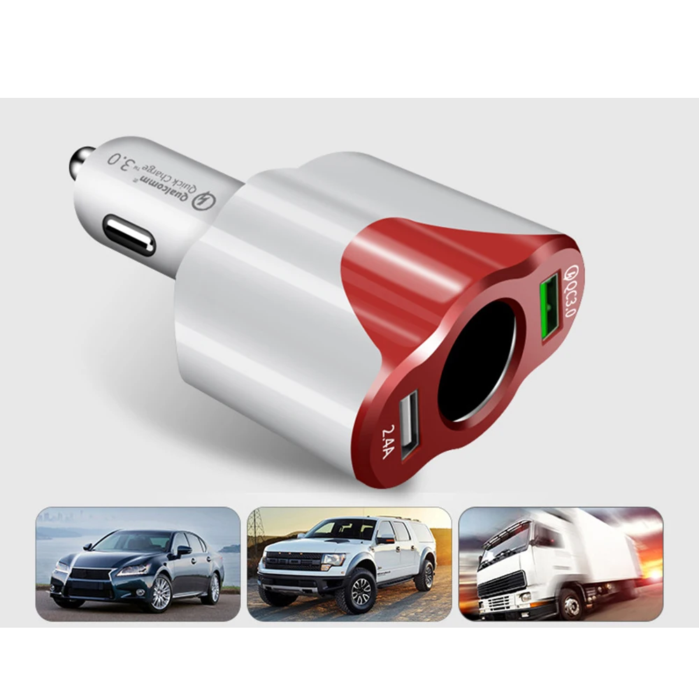 Хит продаж Автомобильный USB прикуриватель зарядное устройство 12В 24В