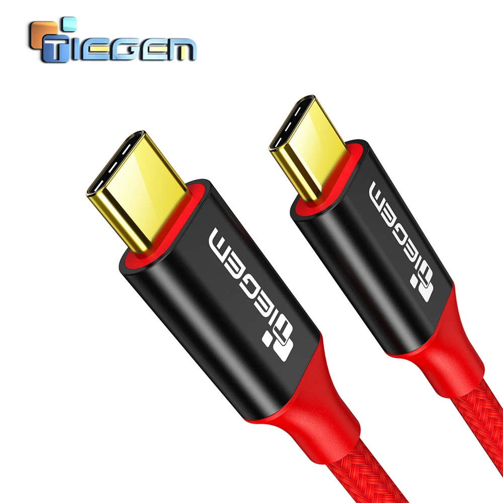 Кабель TIEGEM USB Type C папа-Type-C папа USB-C кабель для быстрой зарядки Samsung Galaxy S8 S9 Note 9 Huawei