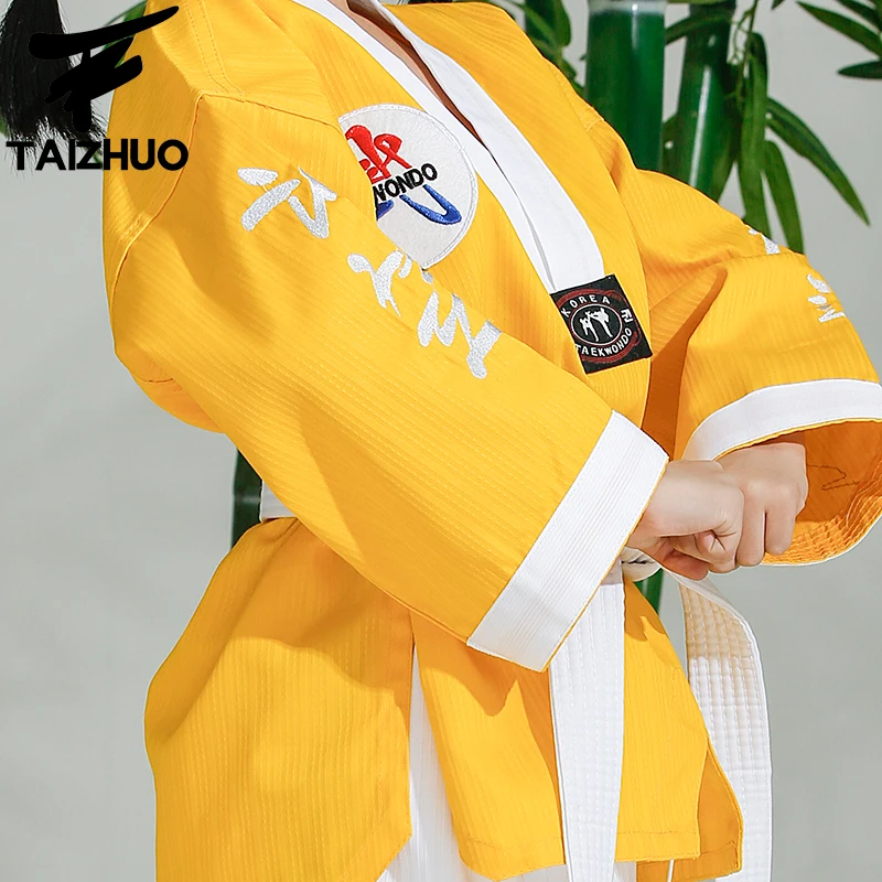 

Taekwondo dobok TKD cotten and bamboo fiber taekwondo uniform for kids