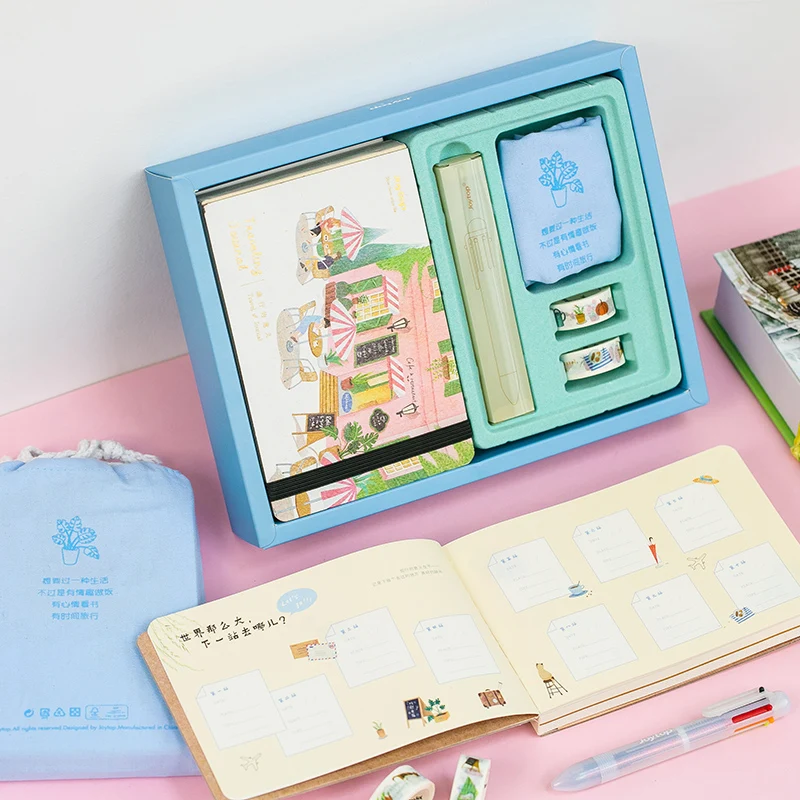 Студенческий блокнот планировщик с 2 рулонами Васи лента 1 разноцветная ручка