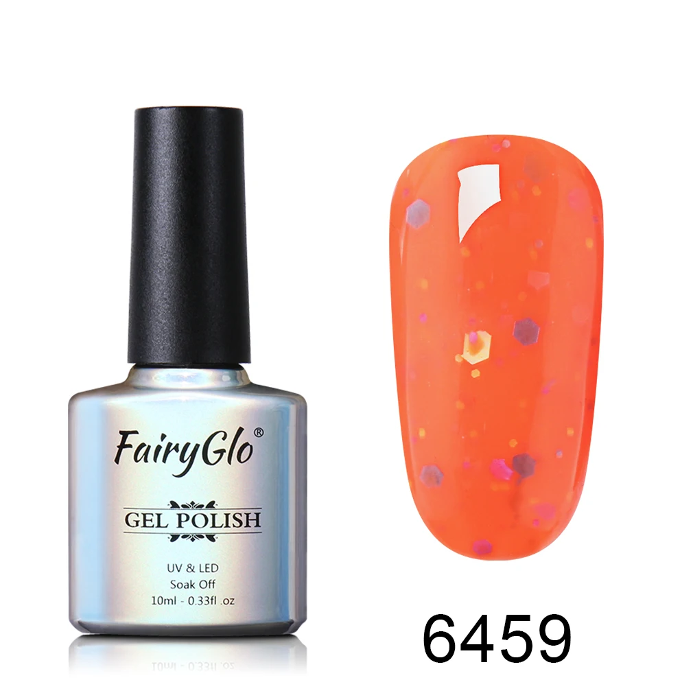 FairyGlo 10 мл сыр конфеты Гель-лак для ногтей замочить от УФ светодиодный Гель-лак длительный гель лак для ногтей нужно верхнее Базовое покрытие лак для ногтей - Цвет: 6459