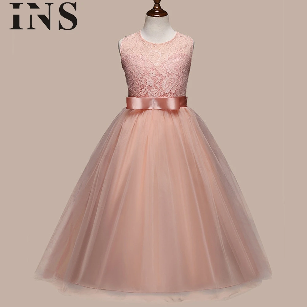 2018 new fashion Flower Kids Girl Dress Princess Formal Pageant Holiday Wedding Bridesmaid for children L1116 | Детская одежда и