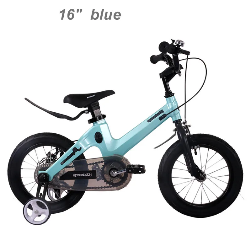 16 inch blue 1" 14" 1" Детский велосипед, детский велосипед для мальчиков и девочек 2-8 лет, детский велосипед с педалью - Цвет: 16 inch blue