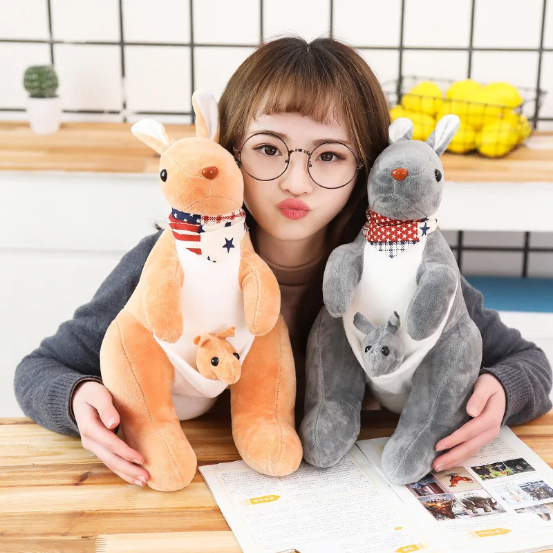 40 см милый крутой плюшевый кенгуру мягкие животные плюшевые игрушки детские