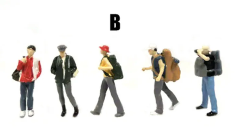 Green Jacker 5 шт./компл. медаль для гонок 1: 64 игровым полем весы рисунок туриста людей модели сценариев Набор для спичечный коробок, детская игрушка, группа - Цвет: Green Jacker