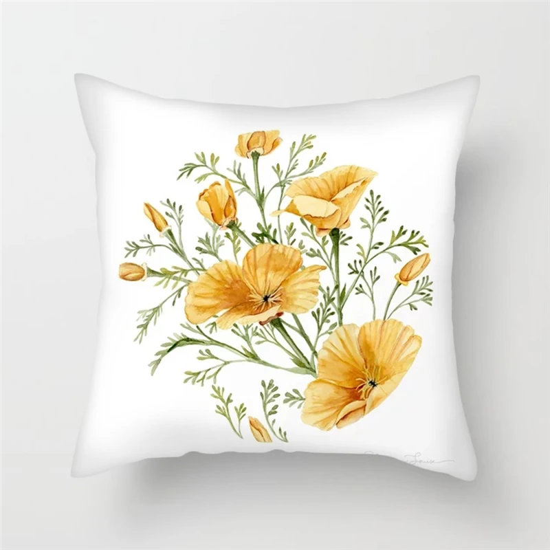 Декоративные наволочки Fuwatacchi с цветочным рисунком украшение для дома дивана