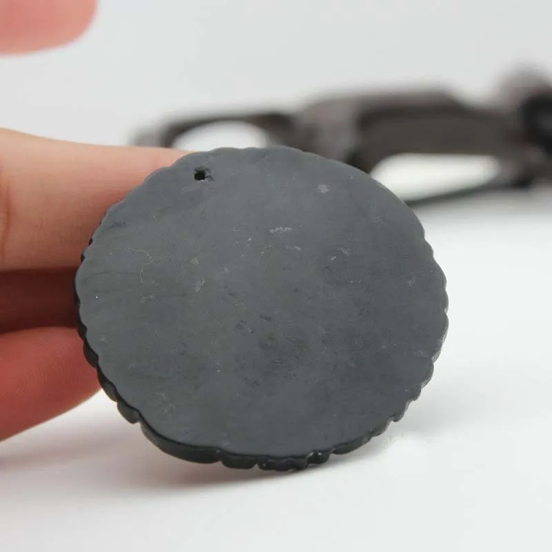 Натуральный камень черный зеленый Yu резной дракон Феникс Китайский Бага счастливый кулон + веревка ожерелье