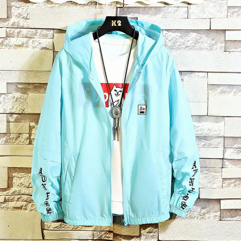 Новинка большие размеры летняя модная защита от солнца УФ Мужская куртка с