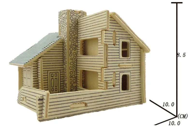 BOHS строительные игрушки 3D деревянные DIY масштабные модели маленькая вилла|3d wood|toy