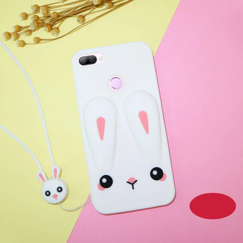 Очаровательный чехол для Xiaomi Redmi Note 5 Plus 3s 3 5A 4A 4X 6A с милым тисненым Кроликом, задняя крышка с силиконовым ремешком, чехол для телефона Fundas
