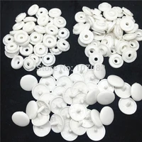 100sets size t5 white resin snap buttons fasteners for cloth bib diaper scarves button